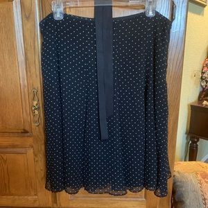 Liz & Co. Flowy Georgette Skirt w/ Ribbon “Belt”